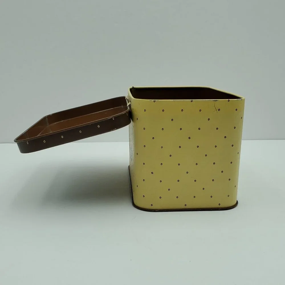 Pfaltzgraff Village Metal Recipe Card Holder Tin Box Cookie Candy Tea Tin - Picture 5 of 8